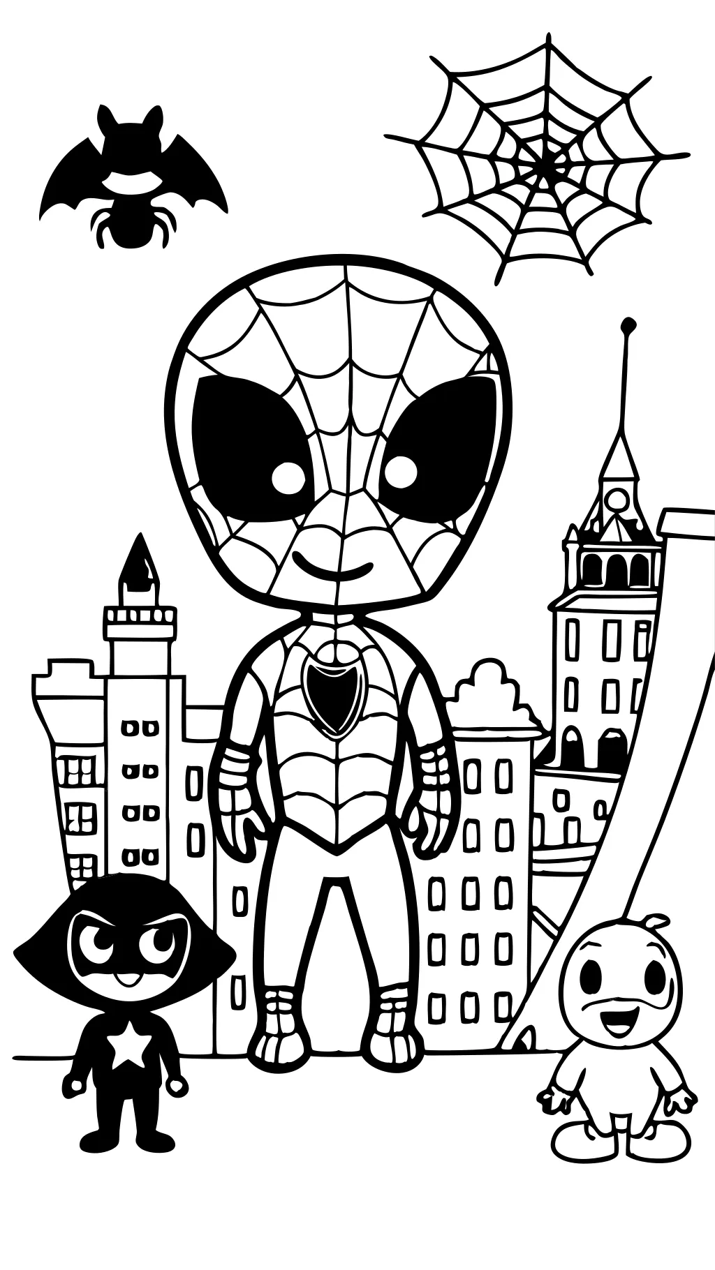 spidey and his amazing friends coloring page